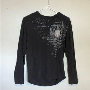 Black shirt with design